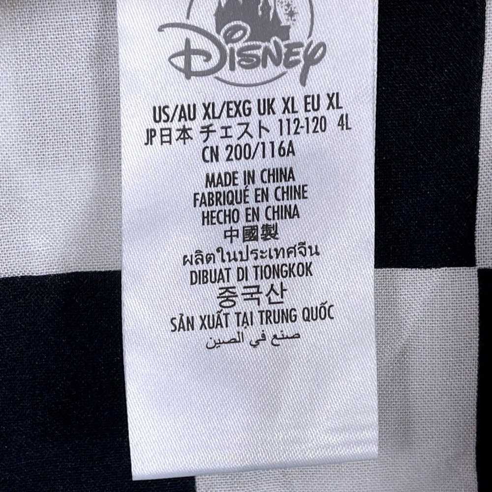Disney Alice in Wonderland Caterpillar Absolem Camp Shirt Checkerboard XL - Picture 2 of 9